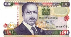 100 Shillings KENIA  2002 P.37h FDC