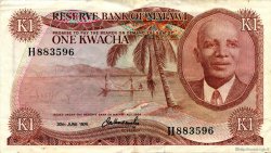 1 Kwacha MALAWI  1974 P.10b VF+