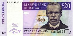 20 Kwacha MALAWI  2007 P.44e fST+