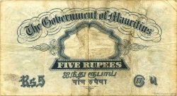 5 Rupees ISOLE MAURIZIE  1930 P.20 MB