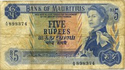 5 Rupees ISOLE MAURIZIE  1967 P.30b q.MB