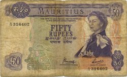 50 Rupees MAURITIUS  1967 P.33c RC