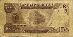 5 Rupees MAURITIUS  1985 P.34 RC a BC