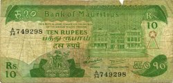 10 Rupees MAURITIUS  1985 P.35a SGE