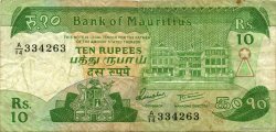 10 Rupees ISOLE MAURIZIE  1985 P.35a MB