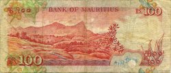 100 Rupees MAURITIUS  1986 P.38 BC