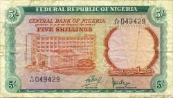 5 Shillings NIGERIA  1968 P.10a S