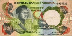 20 Naira NIGERIA  1977 P.18a F+