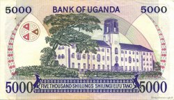 5000 Shillings UGANDA  1986 P.24b VF+
