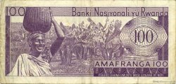 100 Francs RUANDA  1971 P.08c MBC
