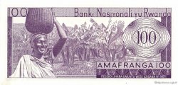 100 Francs RUANDA  1976 P.08d FDC
