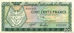 500 Francs RWANDA  1976 P.09b VF+