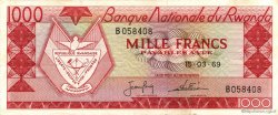 1000 Francs RUANDA  1969 P.10a q.SPL