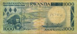 1000 Francs RUANDA  1981 P.17a B a MB