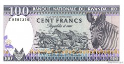 100 Francs RUANDA  1989 P.19a