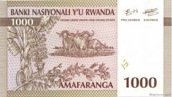 1000 Francs RUANDA  1994 P.24 FDC