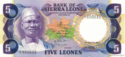 5 Leones SIERRA LEONE  1975 P.07a FDC