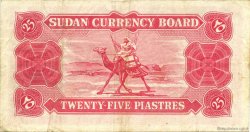 25 piastres SUDAN  1956 P.01A BB