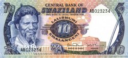 10 Emalangeni SWAZILAND  1985 P.10c UNC