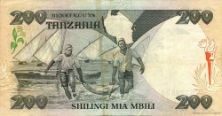 200 Shilingi TANZANIA  1986 P.18b VF