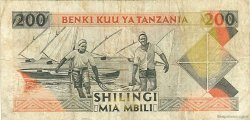200 Shilingi TANZANIA  1993 P.25a F+