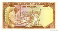1 Kwacha ZAMBIA  1973 P.16a UNC