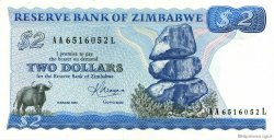 2 Dollars SIMBABWE  1983 P.01b fST+