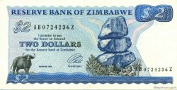 2 Dollars ZIMBABWE  1994 P.01c XF