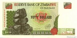 50 Dollars ZIMBABWE  1994 P.08 q.FDC