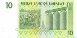 10 Dollars ZIMBABWE  2007 P.67 FDC