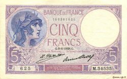 5 Francs FEMME CASQUÉE FRANKREICH  1928 F.03.12 VZ