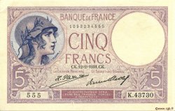 5 Francs FEMME CASQUÉE FRANCE  1931 F.03.15 SUP