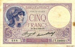 5 Francs FEMME CASQUÉE FRANCIA  1933 F.03.17 MBC