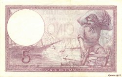 5 Francs FEMME CASQUÉE modifié FRANKREICH  1939 F.04.03 VZ