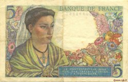 5 Francs BERGER FRANKREICH  1943 F.05.05 fVZ