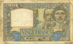20 Francs TRAVAIL ET SCIENCE FRANKREICH  1940 F.12.08 S