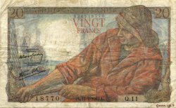 20 Francs PÊCHEUR FRANCIA  1942 F.13.01 q.MB