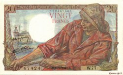 20 Francs PÊCHEUR FRANKREICH  1943 F.13.06 VZ+