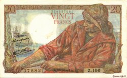 20 Francs PÊCHEUR FRANCE  1944 F.13.08 XF