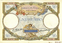 50 Francs LUC OLIVIER MERSON type modifié FRANCIA  1930 F.16.01 q.BB