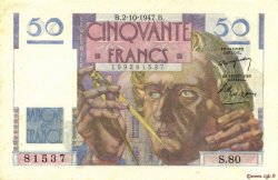 50 Francs LE VERRIER FRANKREICH  1947 F.20.09 VZ+