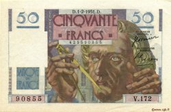 50 Francs LE VERRIER FRANCIA  1951 F.20.17 SC