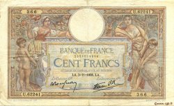 100 Francs LUC OLIVIER MERSON type modifié FRANCIA  1938 F.25.34 BC+