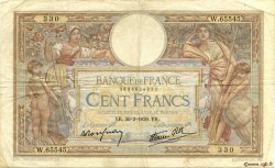 100 Francs LUC OLIVIER MERSON type modifié FRANCIA  1939 F.25.44 BC