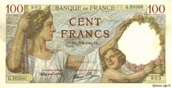 100 Francs SULLY FRANCE  1941 F.26.49 VF+