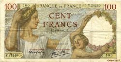 100 Francs SULLY FRANKREICH  1941 F.26.57 SS