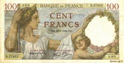 100 Francs SULLY FRANKREICH  1942 F.26.65 SS