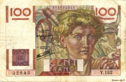 100 Francs JEUNE PAYSAN FRANCE  1946 F.28.11 VF-