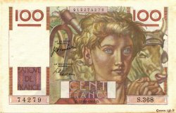 100 Francs JEUNE PAYSAN FRANCE  1950 F.28.27 XF