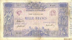 1000 Francs BLEU ET ROSE FRANCE  1920 F.36.35 TB